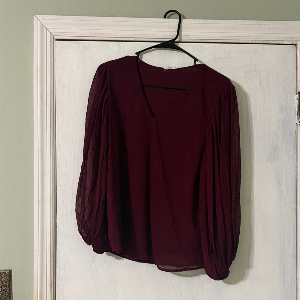 Entro Deep Burgundy Blouse